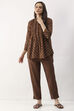 Brown Cotton Slim Pant image number 0