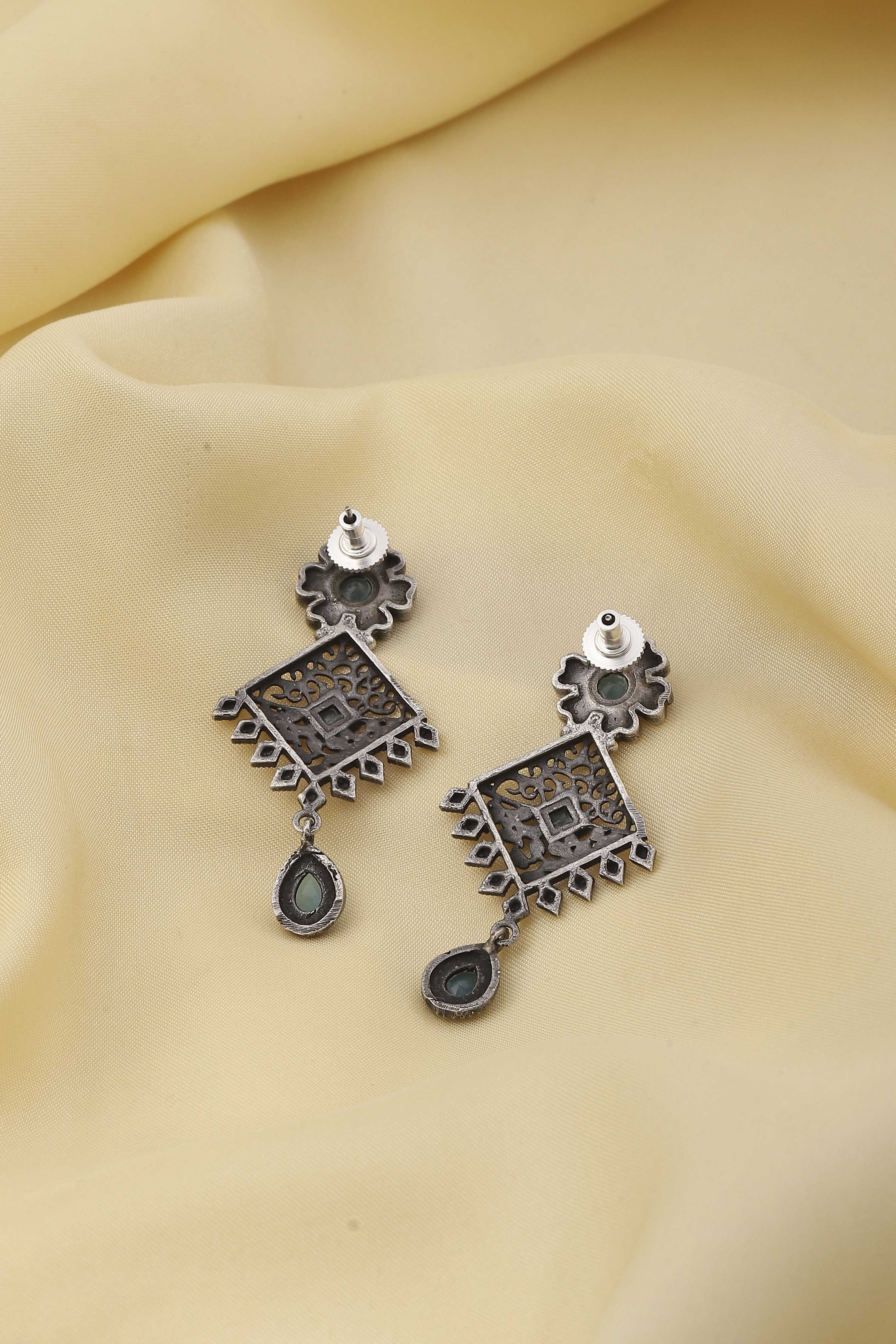 Light Blue Brass Drop & Danglers image number 2