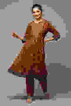 Deep Rust Acrylic Straight 2 Piece Set image number 0