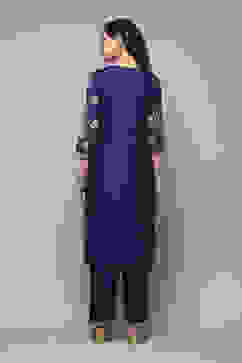 Purple Polyester Straight Printed 2 Piece Set image number 4