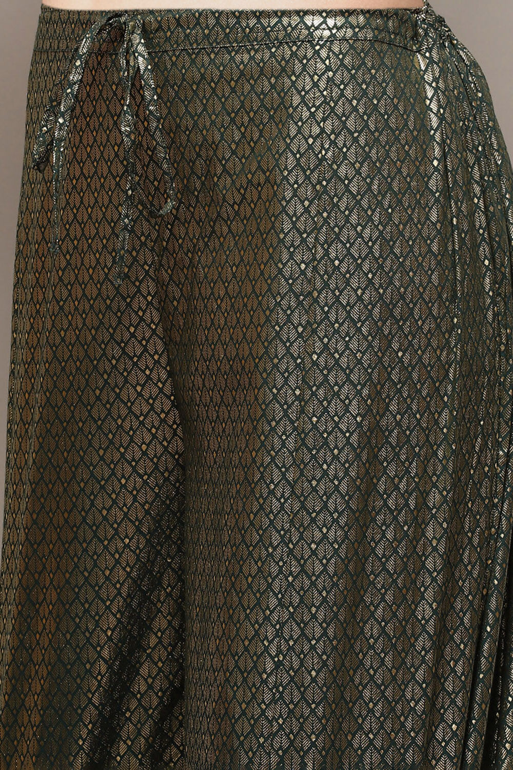 Navy Blue Cotton Straight Printed Kurta Capri Suit Set image number 2