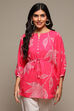 Blue LIVA Straight Printed Top image number 5