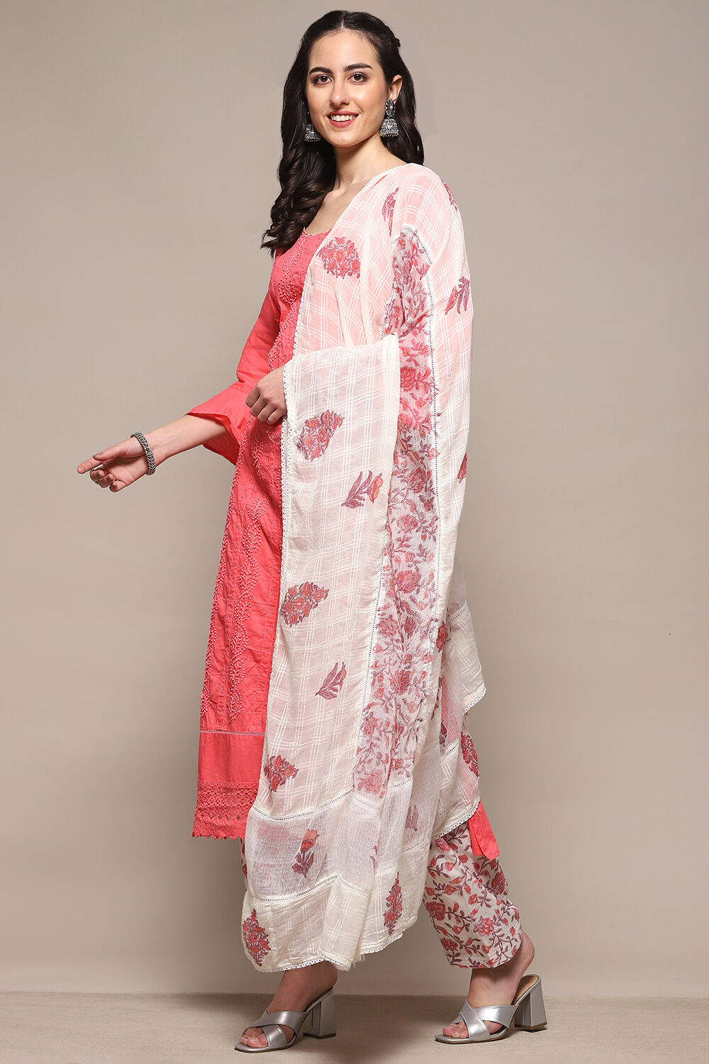 Mustard Cotton Unstitched Suit Set image number 5