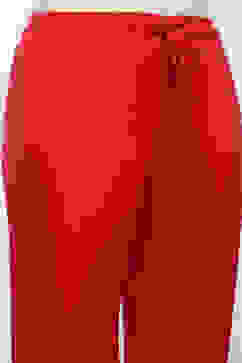 Red Cotton Narrow Pants image number 1