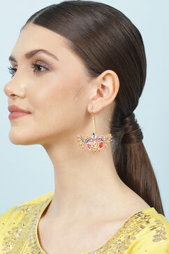 Peach Alloy Earrings image number 3