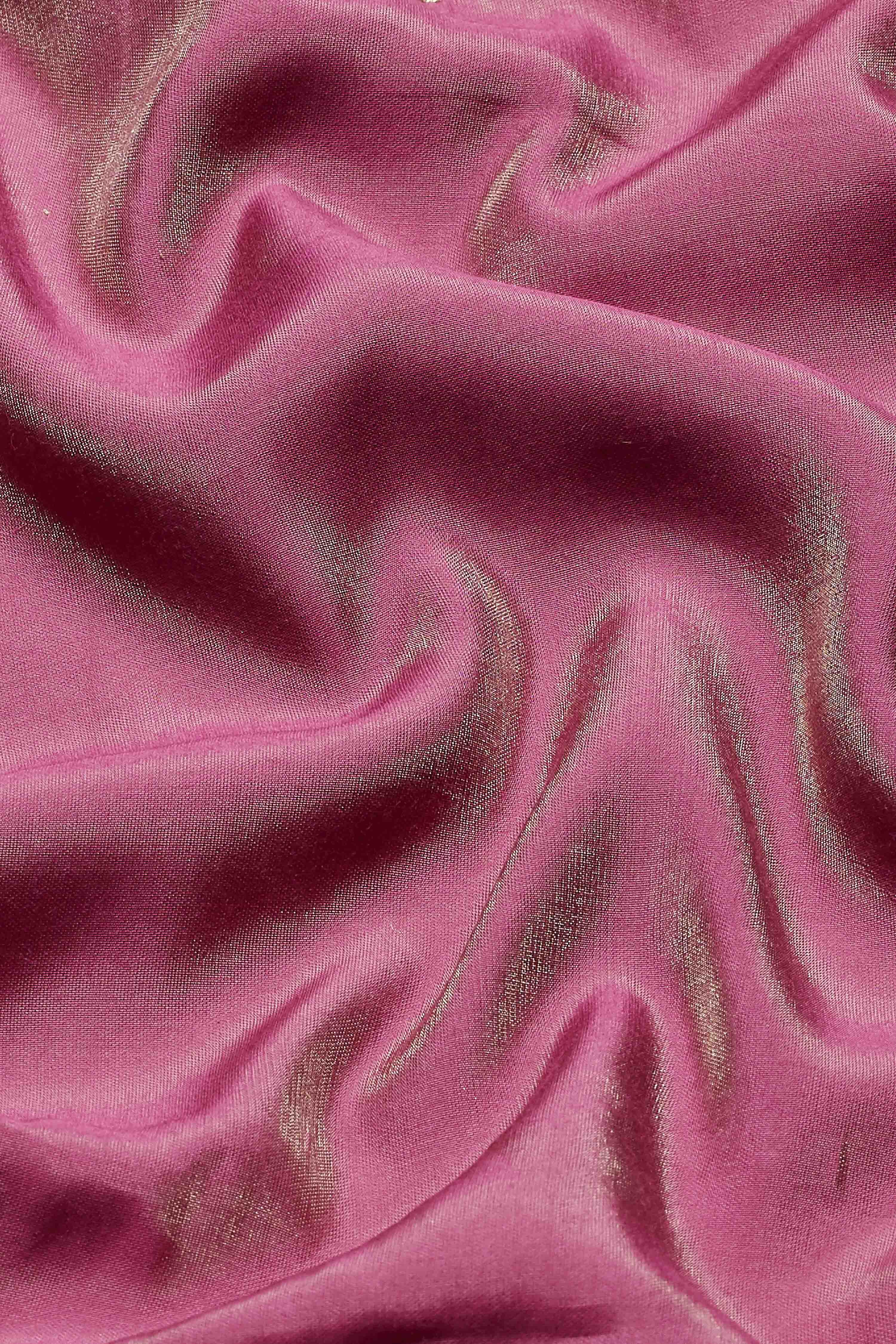 Magenta Poly Viscose Straight Suit Set image number 3