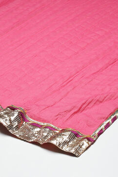Pink Cotton Anarkali Kurta Palazzo Suit Set image number 8