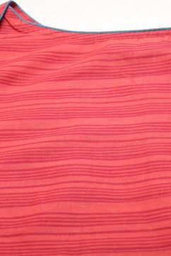 Red Cotton Sleeveless Printed Kurta image number 1