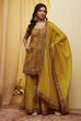 Lime Cotton Straight Suit Set image number 6