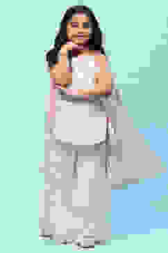 Cream Cotton Floral Embroidered Strappy Suit Set image number 8