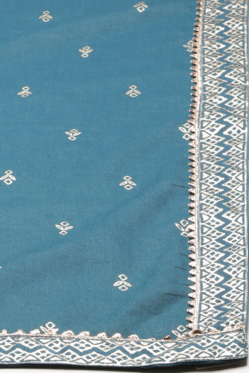 Wine Cotton Silk Flared Kurta Churidar Suit Set image number 2