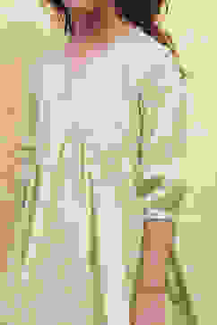 Green Cotton Gathered Suit Set image number 1