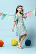 Multicolored Cotton Tiered Dress image number 3