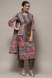 Multicolor Cotton Unstitched Suit set image number 7