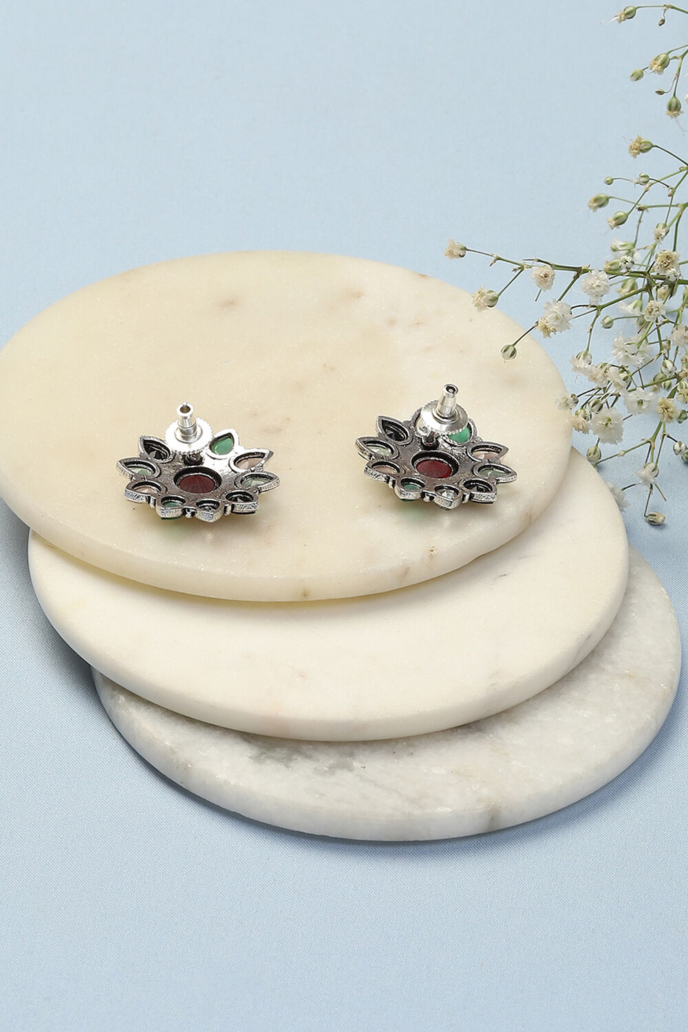 Multicolor Brass Earrings image number 2