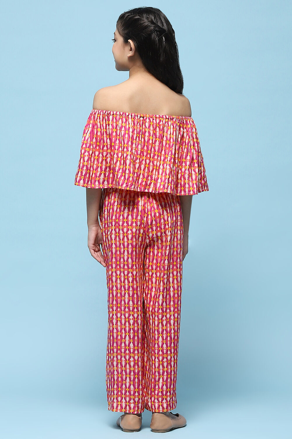 Pink Printed Rayon Jumpsuit image number 3