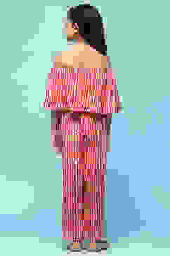 Pink Printed Rayon Jumpsuit image number 3