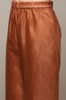 Rust Chanderi Blend Woven Unstitched Suit Set image number 3