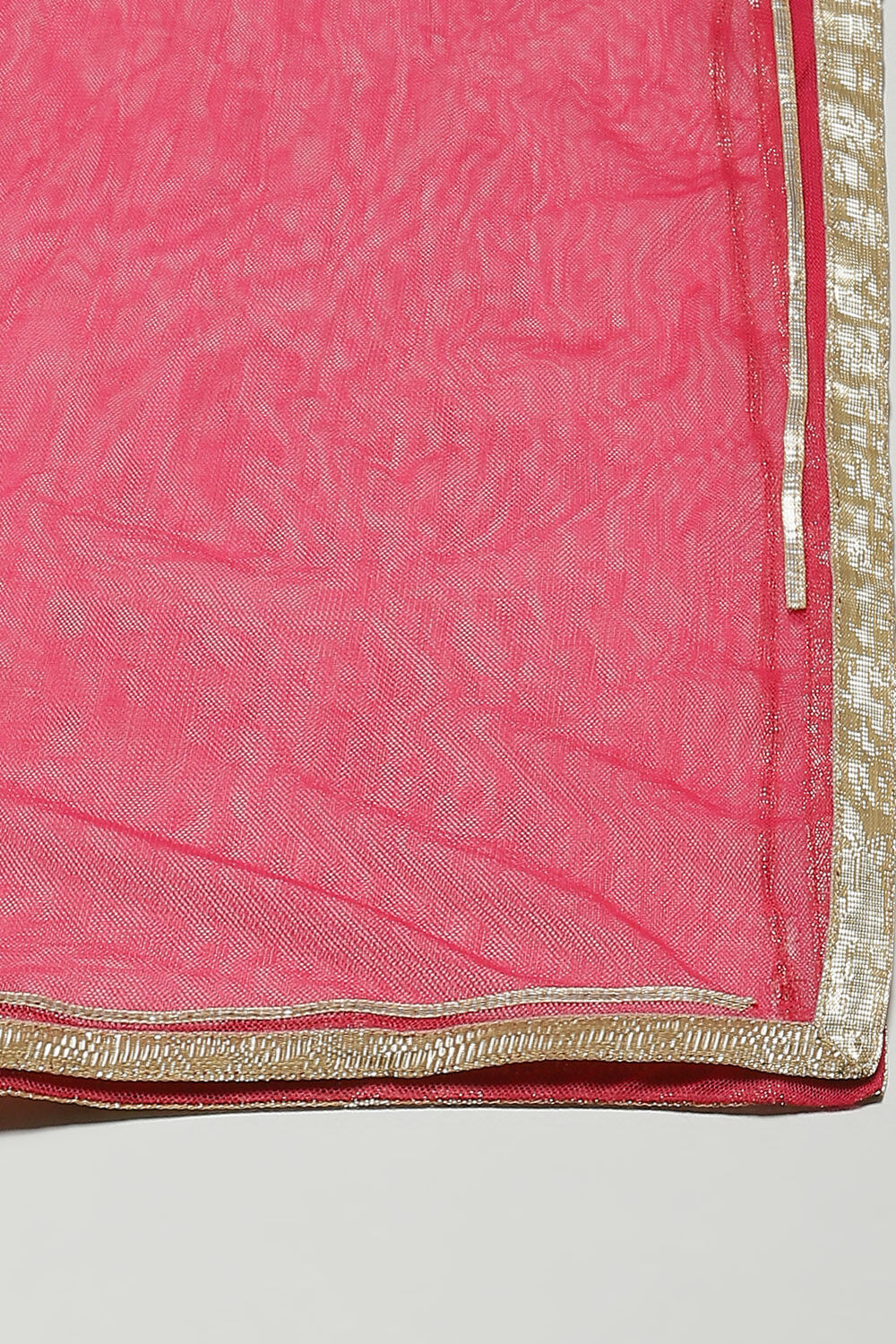 Pink Art Silk Flared Lehenga Set image number 2