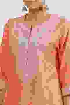 Coral Yarn-Dyed Straight Suit Set image number 1