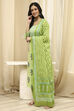 Pink Cotton Screen Print Unstitched Suit Set image number 1
