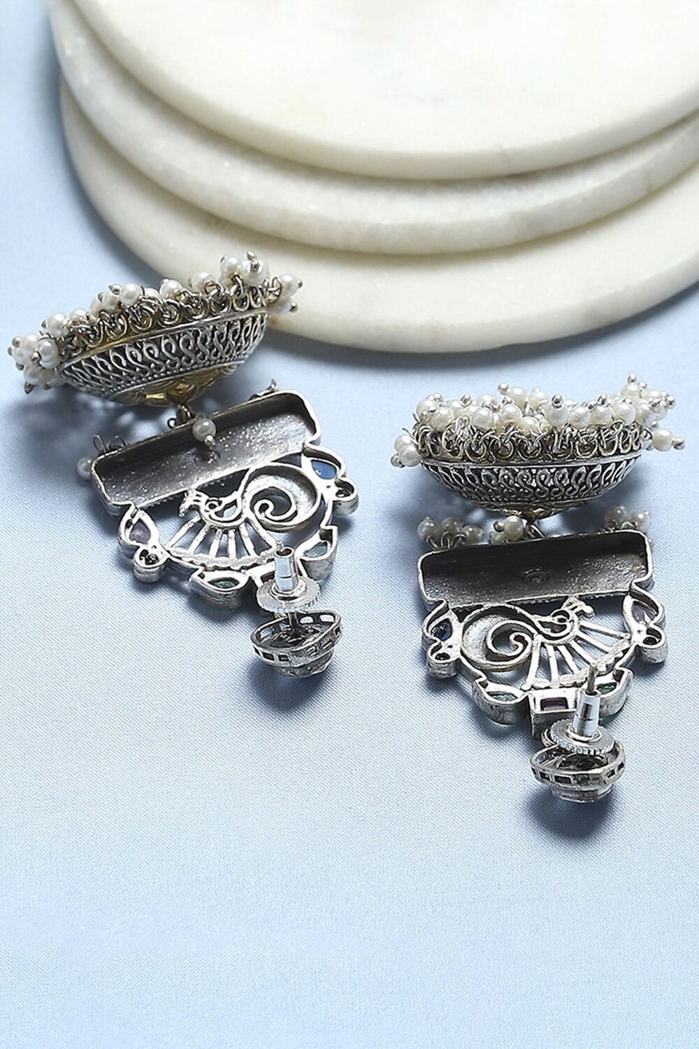 Multicolour Brass Jhumka image number 2