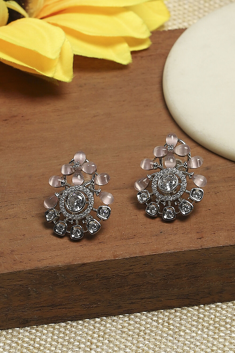 Light Pink Stone Earrings image number 0