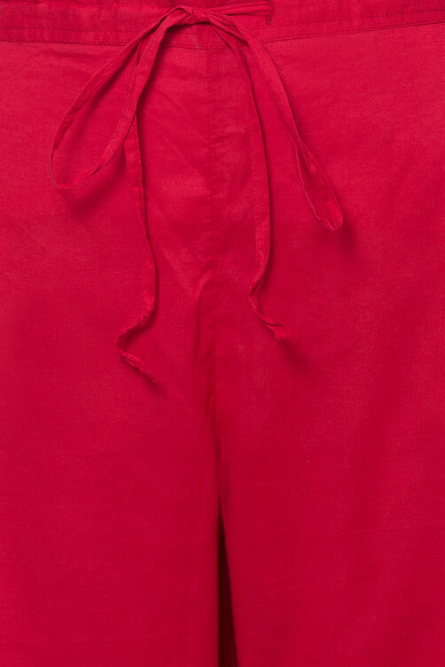Red Cotton Palazzo image number 1