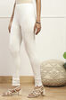 Camel Cotton Blend Solid Churidar image number 2