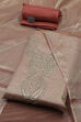 Peach-Toned Tissue Embroidered Unstitched Suit Set image number 0