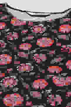 Black Knitted A-Line Printed Dress image number 1