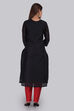 Off White Viscose Hand Block Print Unstitched Suit Set image number 6