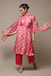 Coral Modal Straight Kurta Palazzo Suit Set