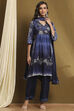 Indigo Modal Printed Angrakha Gathered Suit Set image number 6