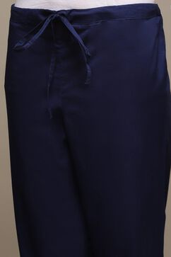 Navy Cotton Pants image number 1