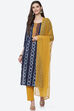 Indigo Cotton Unstitched Suit Set image number 0