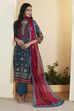 Red Cotton Printed Straight Kurta Set image number 0