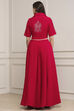 Fuchsia Viscose Rayon Kalidar Lehenga Set image number 4