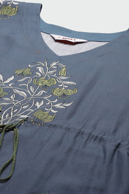 Grey Straight Cotton Printed Sleepwear image number 1