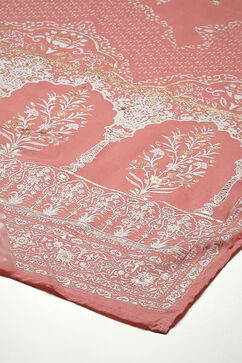 Light Coral Cotton Straight Kurta Pant Suit Set image number 7