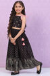 Black Cotton Lehenga Set