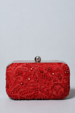 Red Silk Clutch image number 1