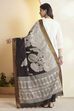 Black Chennur Silk Printed Dupatta image number 5
