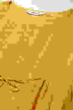 Yellow Cotton Blend Flared Dress image number 1