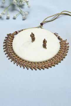 Red Green Alloy Necklace Set image number 0