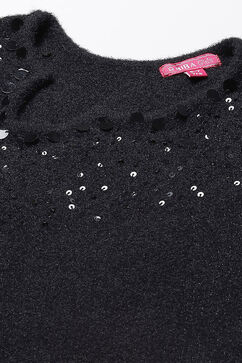 Black Nylon Yarndyed Top image number 1