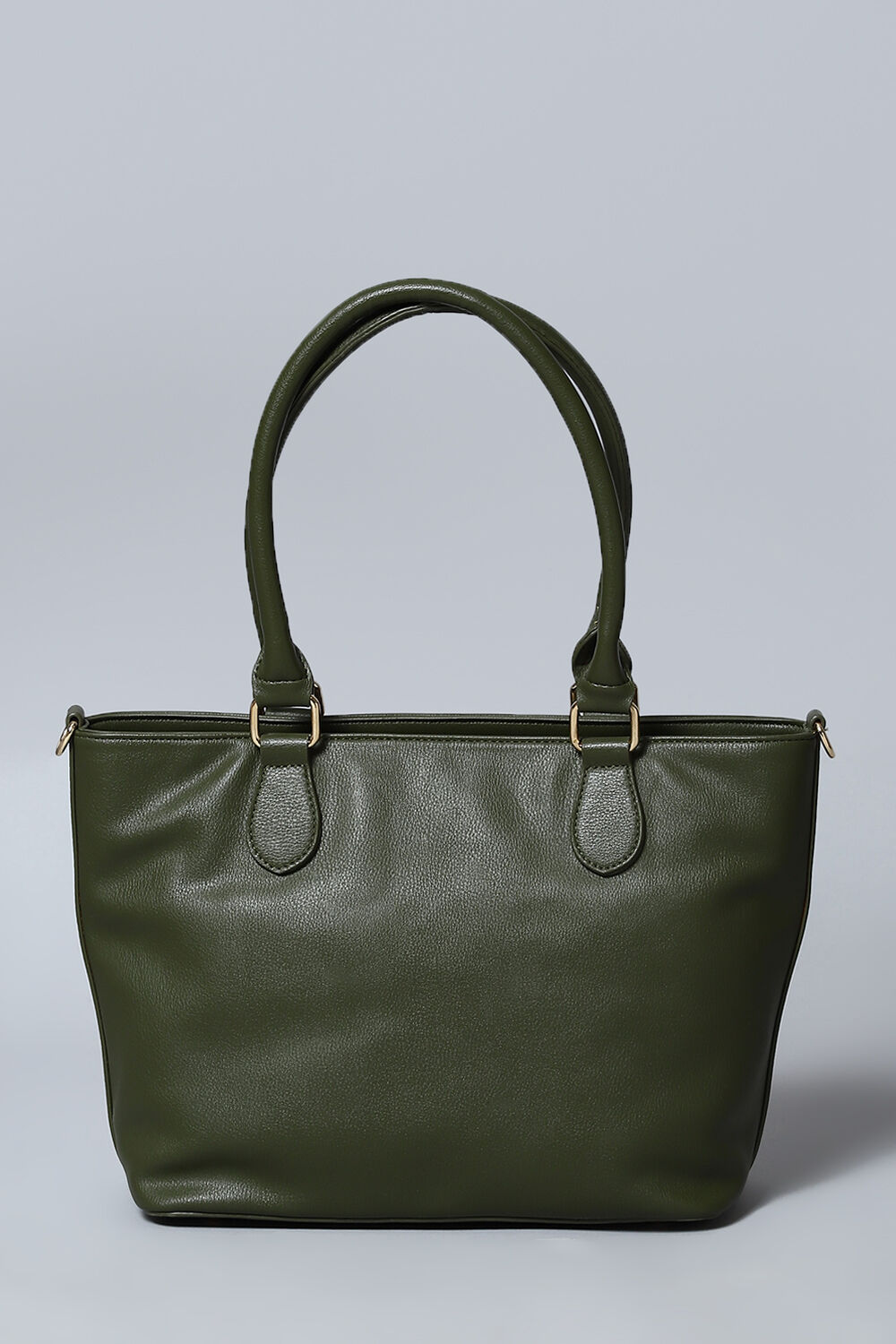 Buy Olive Pu Leather Tote Bag Handbag for INR1999.50 Biba India