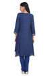 Coral Asymmetric Poly Cotton Printed Kurta image number 5