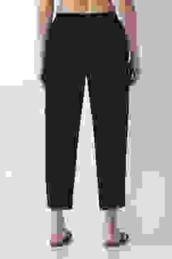 Black Cotton Slim Pants image number 5