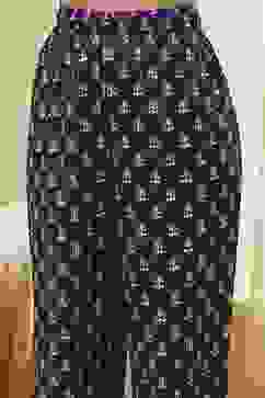 Indigo Cotton Floral Anarkali Suit Set image number 2